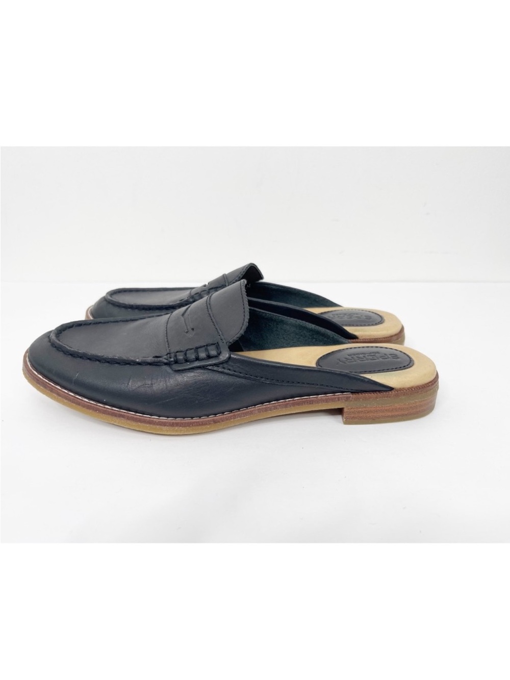 SPERRY | Women's Black Seaport Slip On Cushioned Fina Mules Sz. 8 - Picture 6 of 7